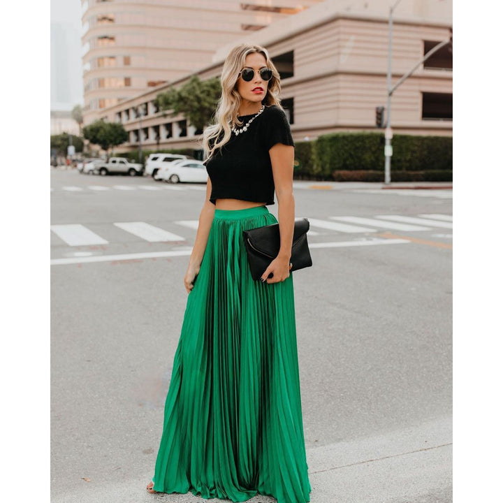 Fashion casual waist long skirt