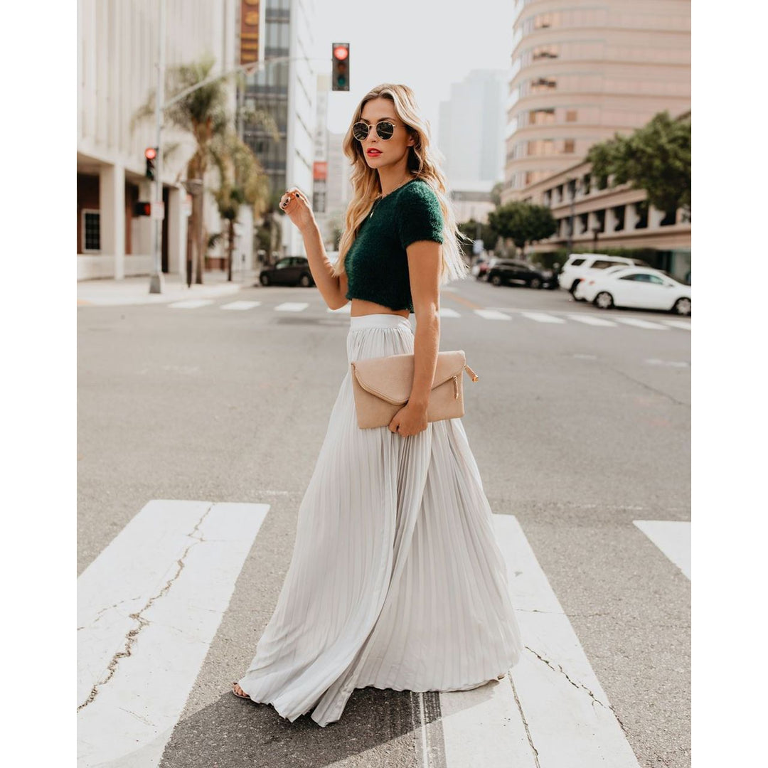 Fashion casual waist long skirt