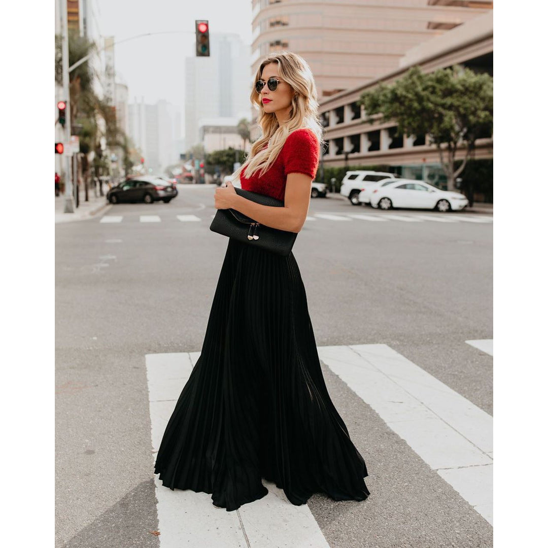 Fashion casual waist long skirt