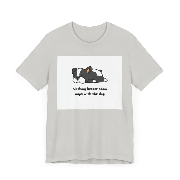 Naps with Dog Graphic Tee - Unisex Jersey Short Sleeve T-Shirt