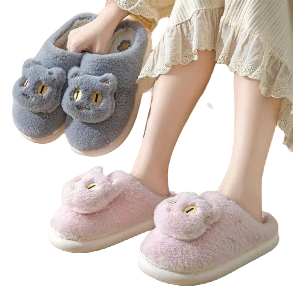 Cartoon Cat Cotton Slippers