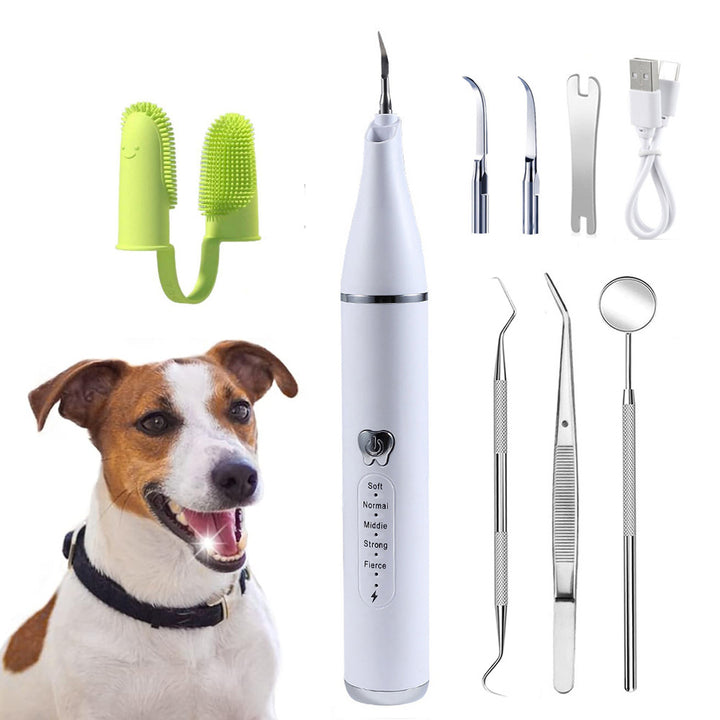 Pet Real Ultrasonic Dental Cleaner Household Usb Charging With LED Light Dog Clean Oral Cavity