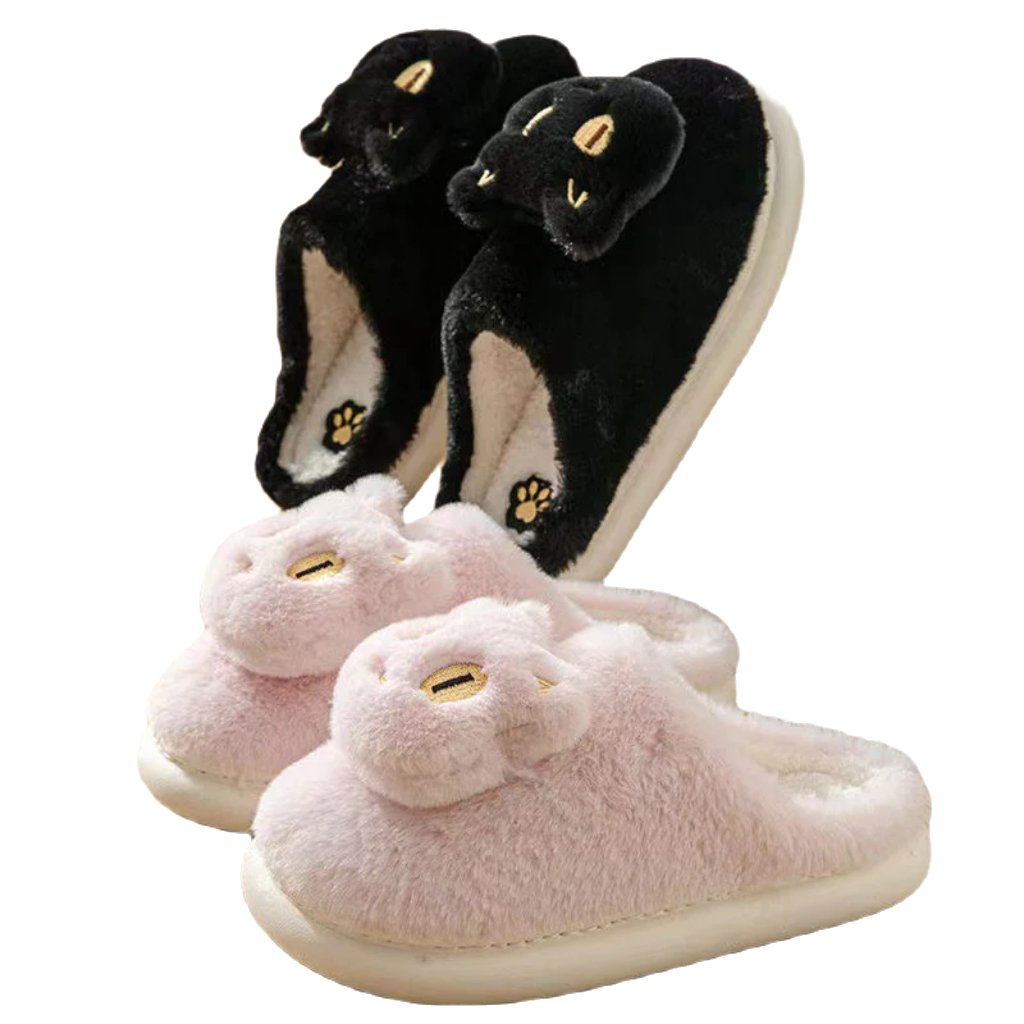 Cartoon Cat Cotton Slippers